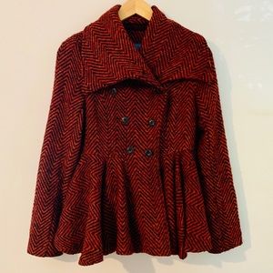 Free People Ruffle Double Breasted Jacket